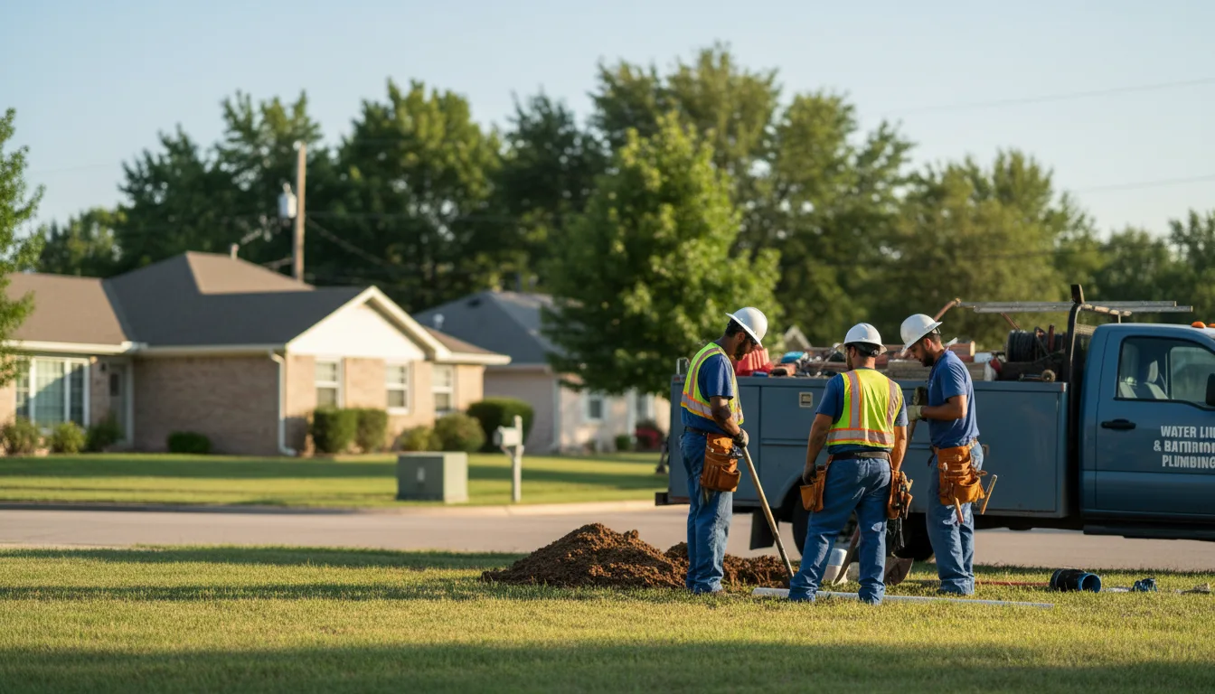 Residential water line and bathroom plumbing service in Mccarley, MS